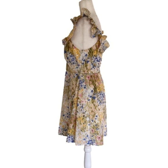 Wildfox Blair Deep V Ruffle Floral Dress BNWT - Picture 3 of 11
